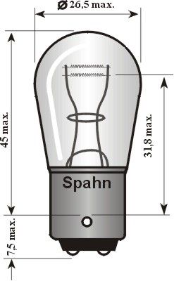 SPAHN GLÜHLAMPEN Лампа накаливания, фара дневного освещения 2014